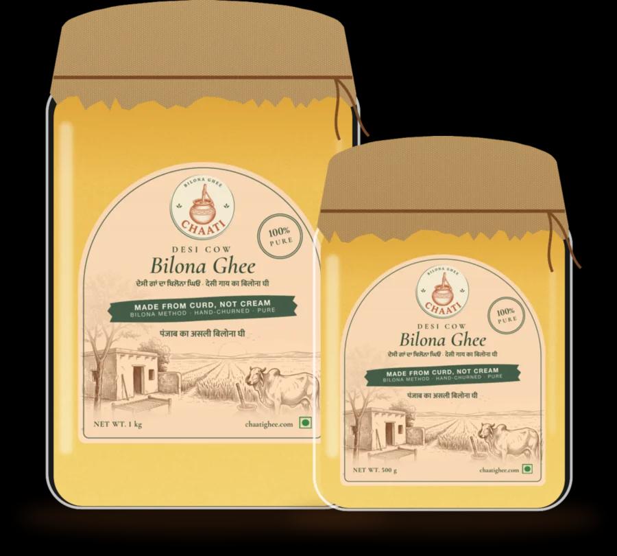 Chaati Desi Cow Bilona Ghee jars